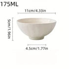 4pcs 4.5-Inch Handmade Ceramic Bowl Set - Elegant White Speckled Design, Perfect